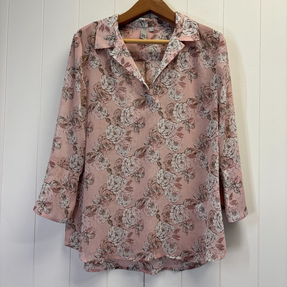 KUT from the Kloth Boho Floral Top Women Size XL Cottage Romantic Shabby Chic
